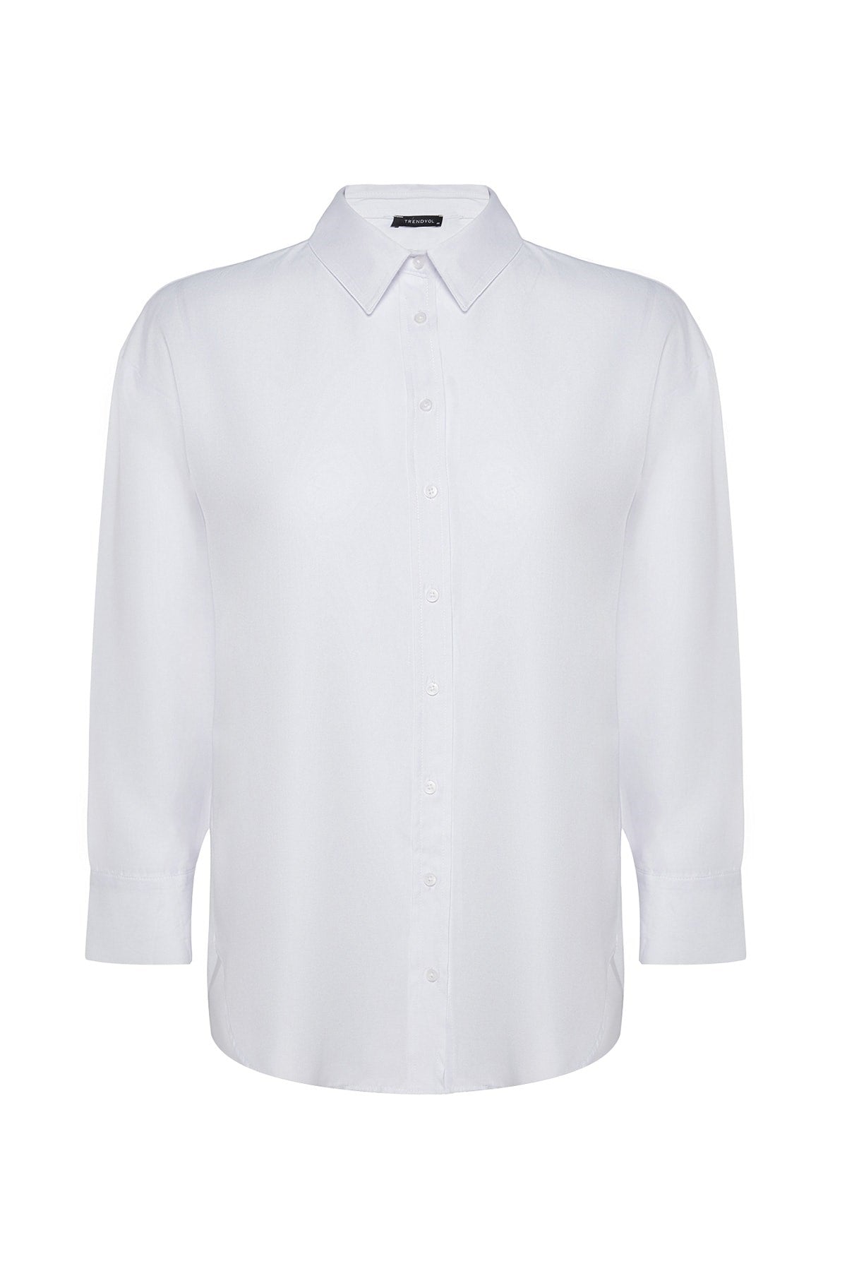 White Boyfriend Woven Shirt Tbbss22go0323