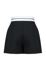 Black Waist Detailed Woven Shorts Skirt Twoaw24sr00009