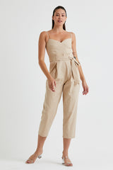 Women's Lilac Belt Detailed Pocket Jumpsuit Lgoz141rlx