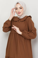 Baby Collar Burkini Dress Brown 2080