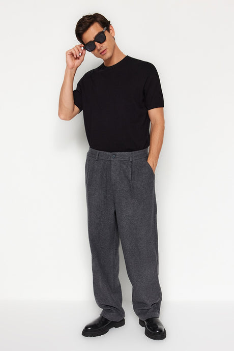 Black Mens Wide Leg Cache Pants Tmnaw24pl00011