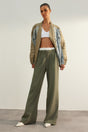 Mint Limited Edition Wide Leg/wide Leg Waist Boxer Detailed Woven Pants Twoaw24pl00273