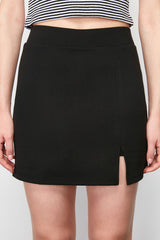 Black Flexible Mini Shorts Skirt Twoss24et00157