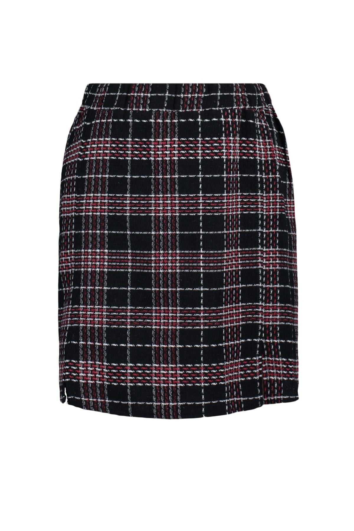 Plaid Pattern Tweed Skirt Tbbaw23az00025