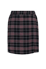 Plaid Pattern Tweed Skirt Tbbaw23az00025