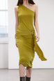 Limited Edition Oil Green Accessory Detailed Maxi Flexible Knitted Pencil Dress Twoss24el00564