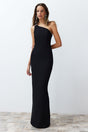 Long Night Evening Gown Dress With Black Accessories Tprss24ae00127