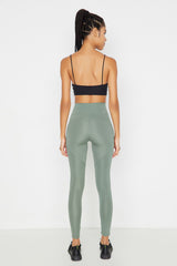 Khaki Push-up Full Length Sports Leggings Twoaw21ta0030