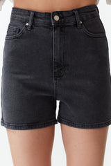 Indigo Mom High Waist Denim Shorts Twoss20sr0210