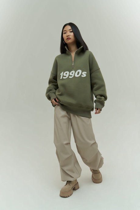 Vintage 1990 Soft Khaki Oversize Sweatshirt 2439