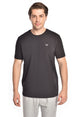 Black Men's Crew Neck 100% Cotton Solid Color Short Sleeve Basic Casual And Sports T-shirt 8766 Tb21