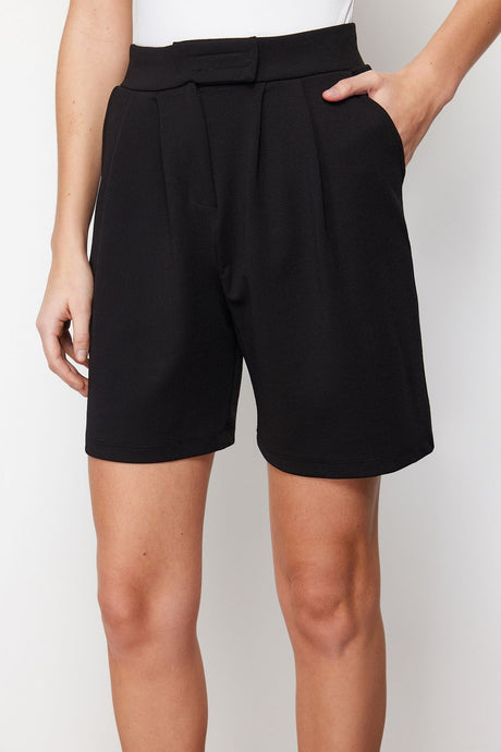 Grey Pleated Velcro Closure Shorts & Bermuda Twoss24sr00008