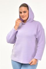 Fleece Fabric Hooded Sweat-fuchsia Sea-sw2105