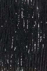 Black Body-fitting Glitter Sequin Skirt Skirt Tpraw24et00007