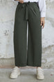 Loose Scuba Pants With Waist Belt - Stone Ms00mb00809