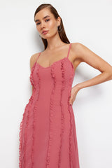 Dusty Rose Chiffon Long Night Evening Dress Tprss24ae00072