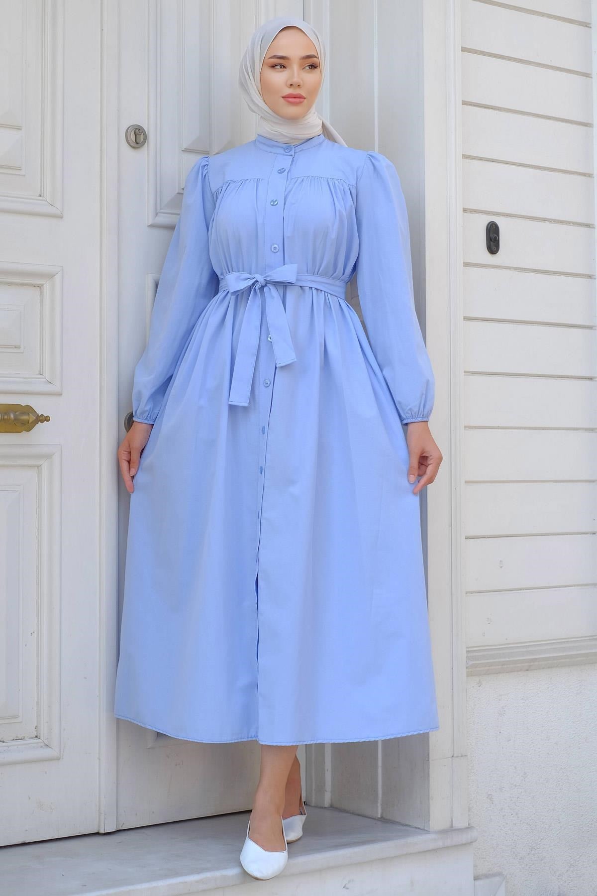 Robed Mevlana Dress Baby Blue Hm2223