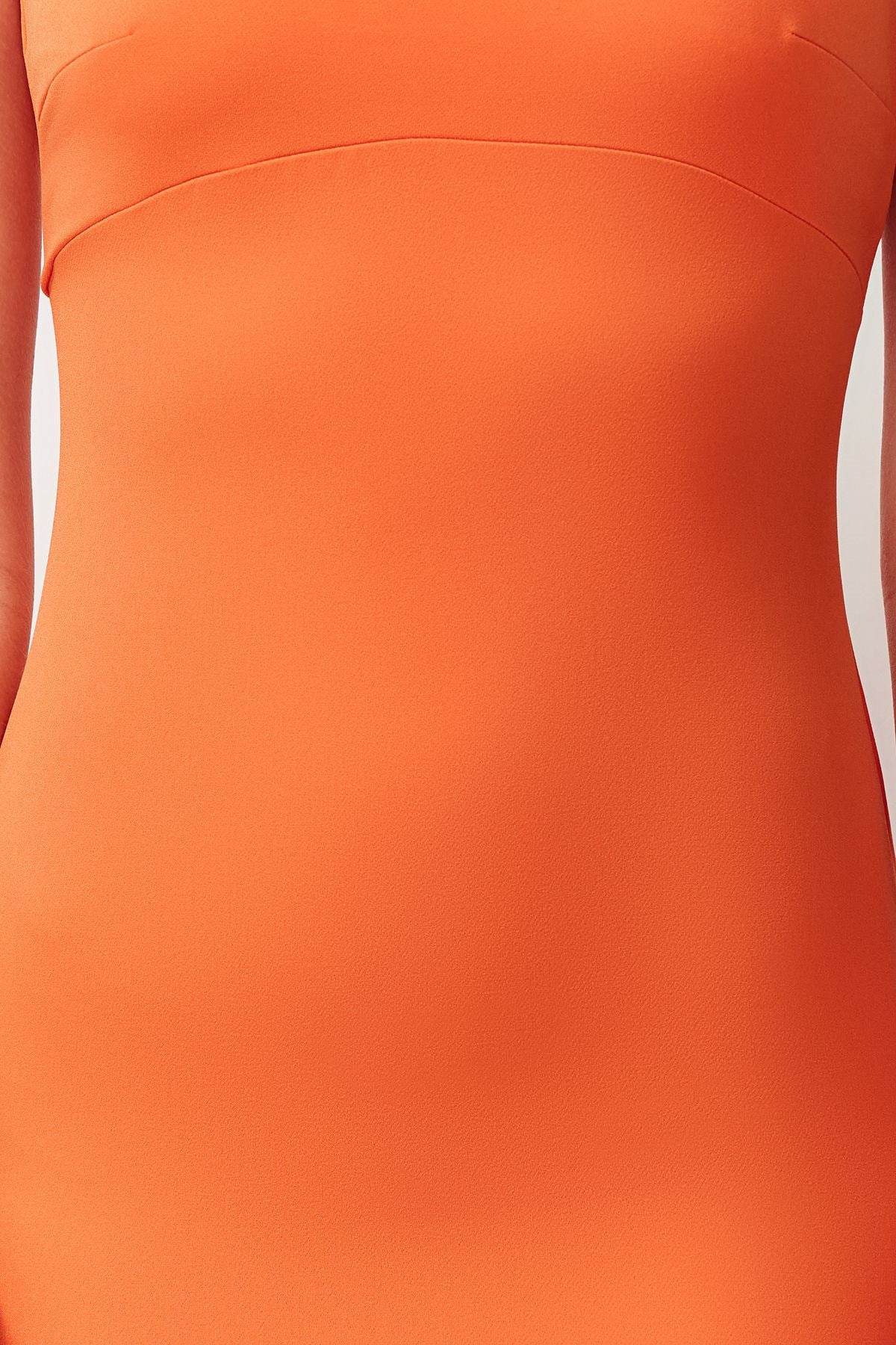 Orange Body Fitting Woven Dress Tprss24el00165