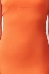 Orange Body Fitting Woven Dress Tprss24el00165