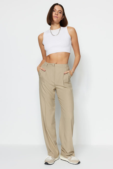 Mink Wide Leg Woven Pants Twoaw23pl00401