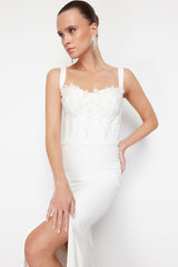 White Stone Woven Long Wedding/wedding Elegant Evening Dress Tprss24ae00183