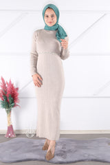 Hijab Knitwear Dress Tri02