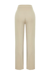 Mink Straight/straight Cut Ribbed Woven Pants Twoss24pl00009