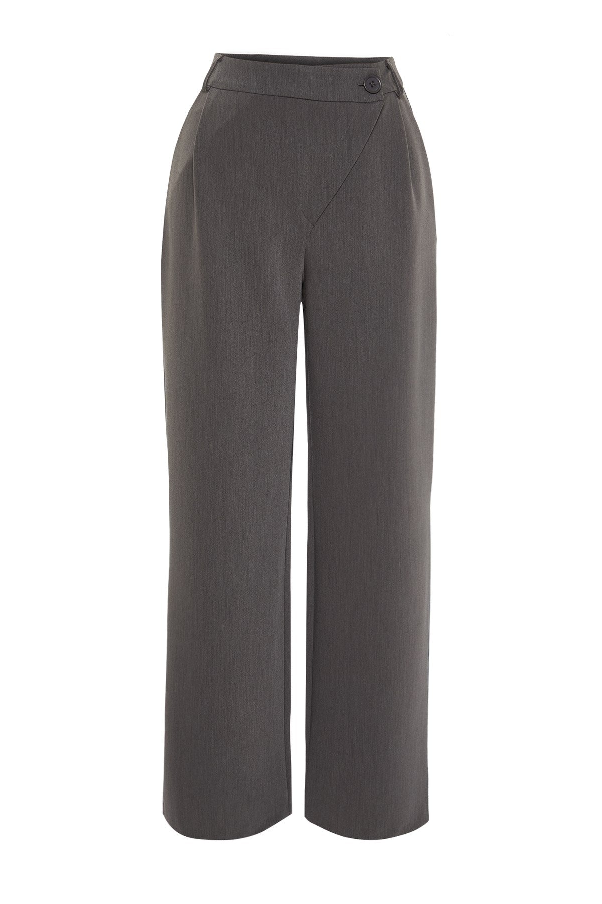 Grey Cross Closure Wide Leg/wide Leg Woven Pants Twoss24pl00112