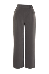 Grey Cross Closure Wide Leg/wide Leg Woven Pants Twoss24pl00112