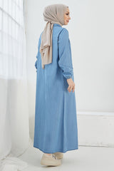 Mayra Robi Pocket Denim Dress - Light Blue Ms00in0922