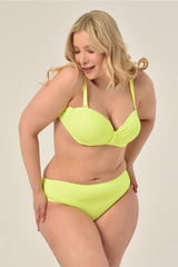 Women's Mint Green Plus Size Thick Strapless Bikini Set 20231988