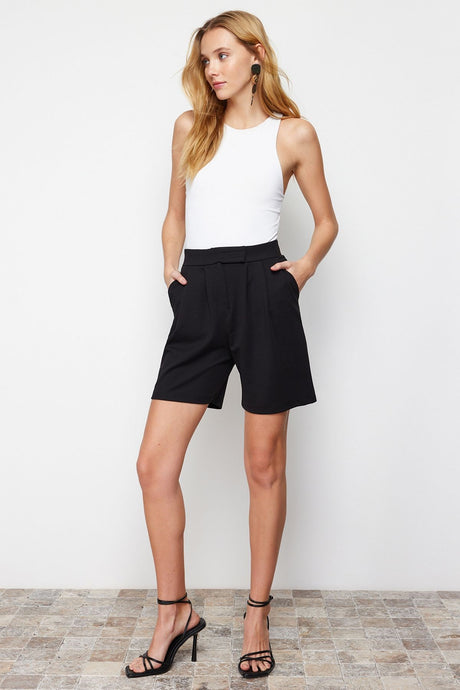 Grey Pleated Velcro Closure Shorts & Bermuda Twoss24sr00008