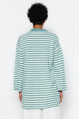 Black Striped Knitwear Sweater Tctaw24ak00043