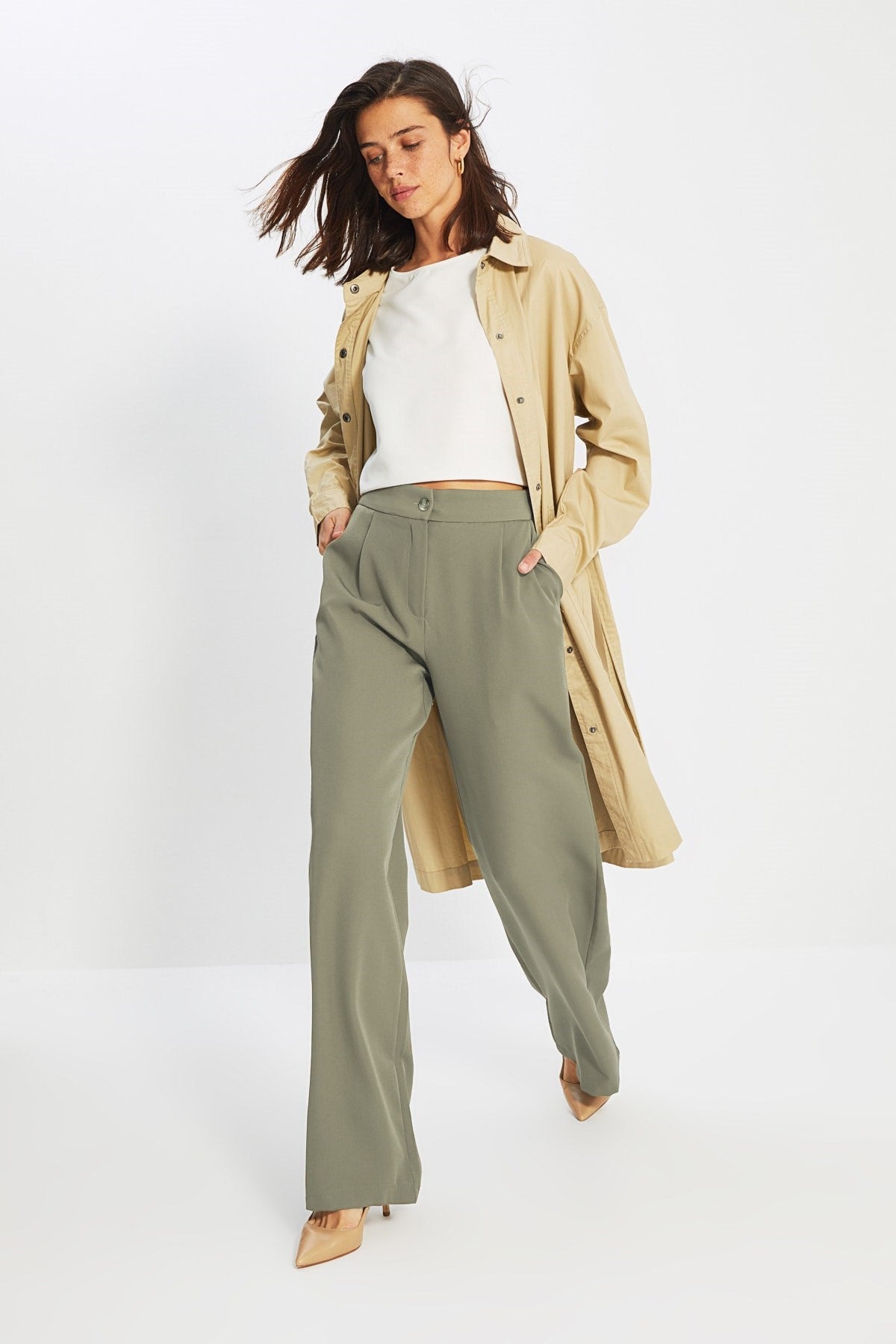 Tile Wide Leg Wide Leg Woven Pants Twoaw22pl0139