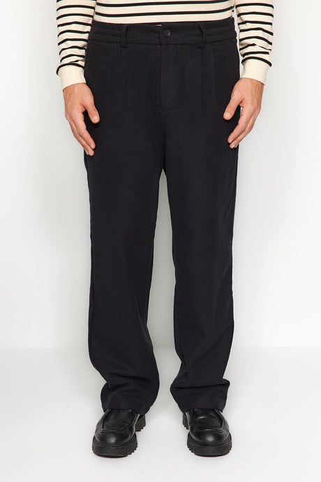 Black Mens Wide Leg Cache Pants Tmnaw24pl00011