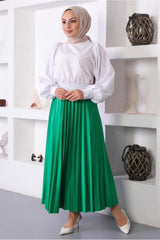 Women's Black Pillow Waist Elastic Skirt T 8354 23yetktr8354