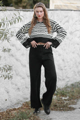 Grey Knitted Tube Leg Wool Pants M10060000pn98248