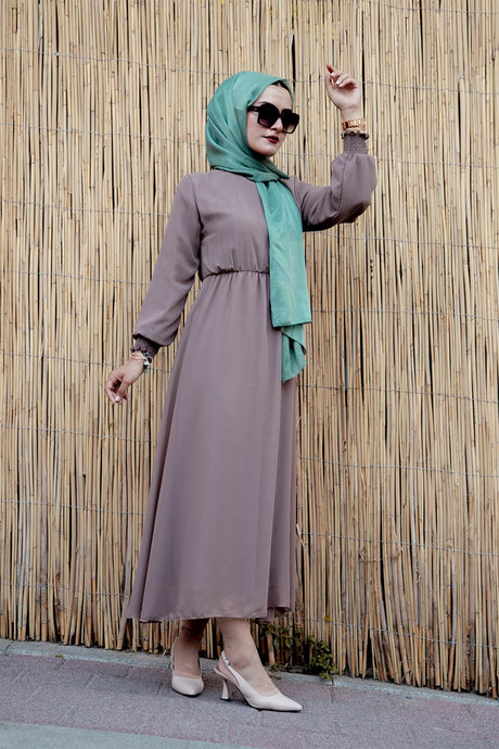 Hijab Sleeve Giffon Dress Chiffonb01