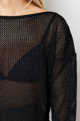 Mink Silvery Kayak Collar Open/perforated Knitwear Sweater Twoss24kz00025