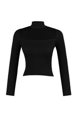 Black Choker Collar Knitwear Sweater Twoaw21kz0666