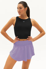 Women's White Thin Woven Fabric Summer Sports And Daily Wear Short Mini Shorts Tennis Skirt 0754 Tb2