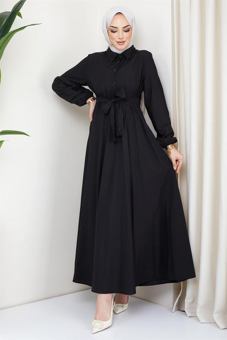 Belted Mahlana Dress Black 2105