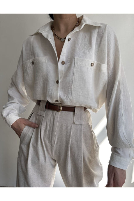 Modus Vintage Cinnamon Linen Shirt 1569