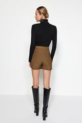 Woven Shorts Skirt With Black Accessories Twoaw24sr00061