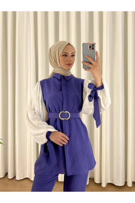 Belted Burkini Double Set Taba 792246-510y01007060