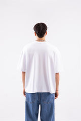 Flaw Atelier Spiky Flaw Printed White Oversize T-shirt Flaw-006-005-069