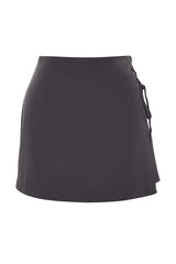 Black Webbing Tie Shorts Skirt Tbbss22ap00001