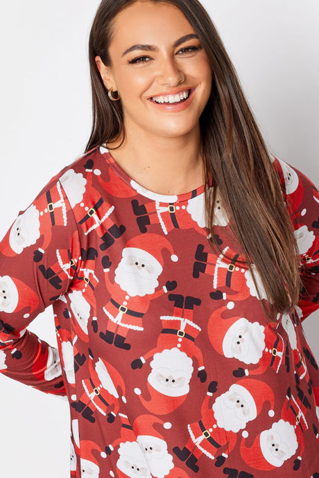 Plus Size Christmas Themed Crew Neck Blouse 321244 Byk-23y-321242