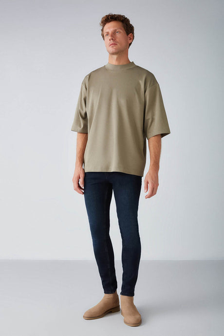 Ascolı Basic Oversize Khaki T-shirt Ascoli01092022