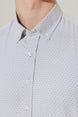 Men's Light Blue Slim Fit Slim Fit Buttoned Collar Chunky Shirt 4a2023100003